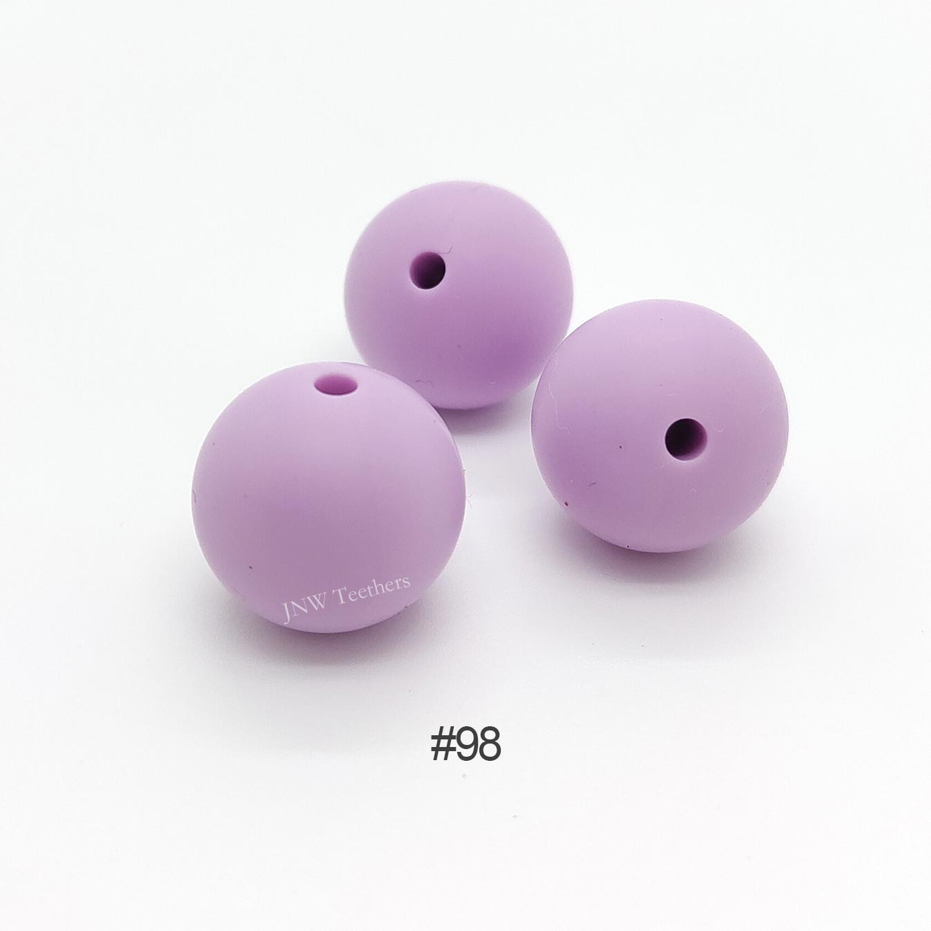 98 Mauve silicone round beads 9mm 12mm 15mm