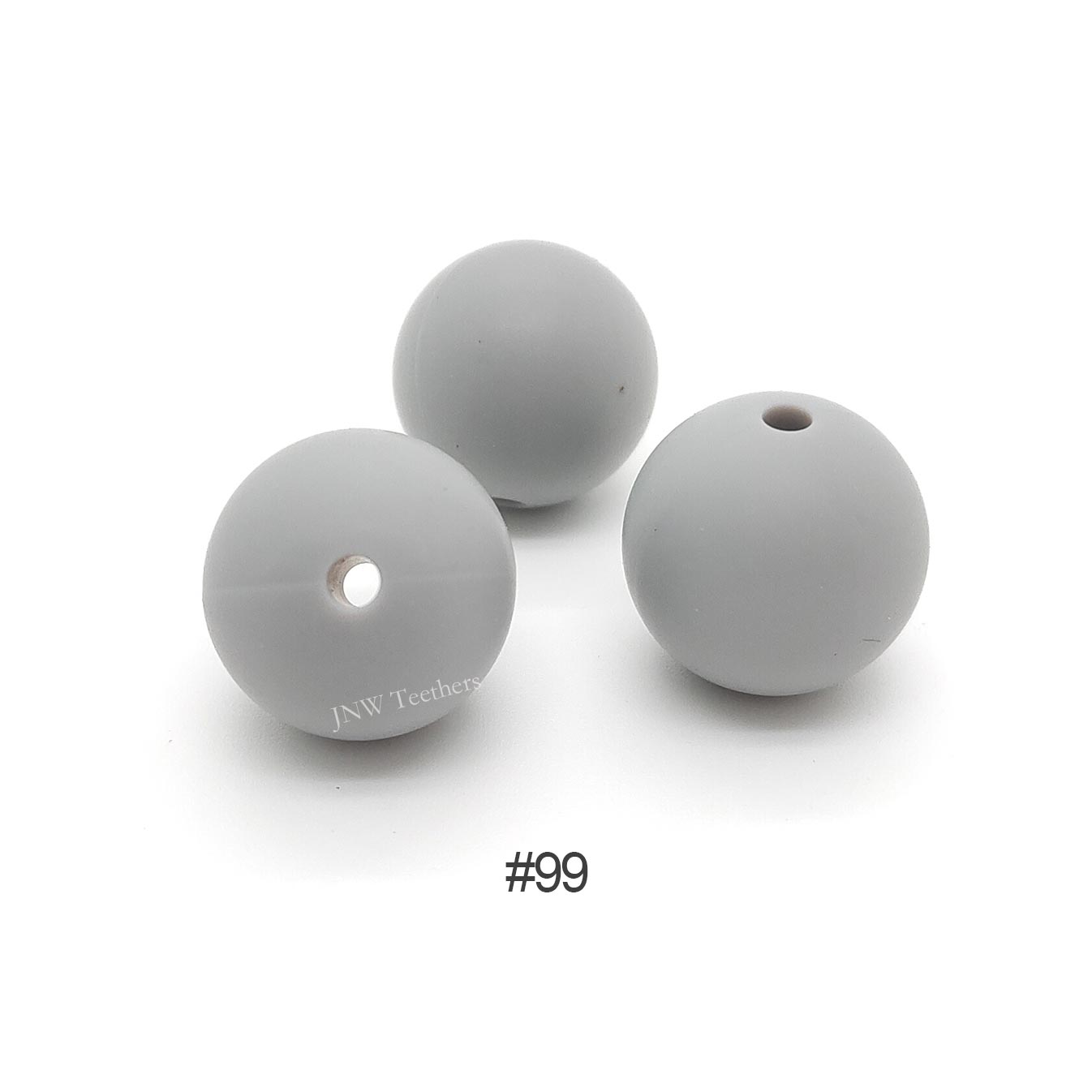 99 Dove gray silicone round beads 9mm 12mm 15mm