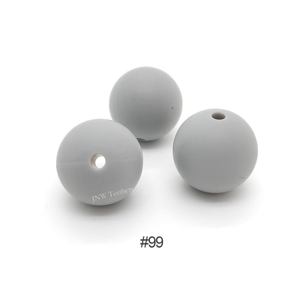 99 Dove gray silicone round beads 9mm 12mm 15mm