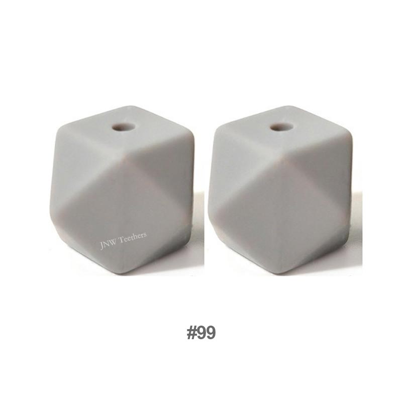 10pcs 17mm Silicone Hexagon Beads