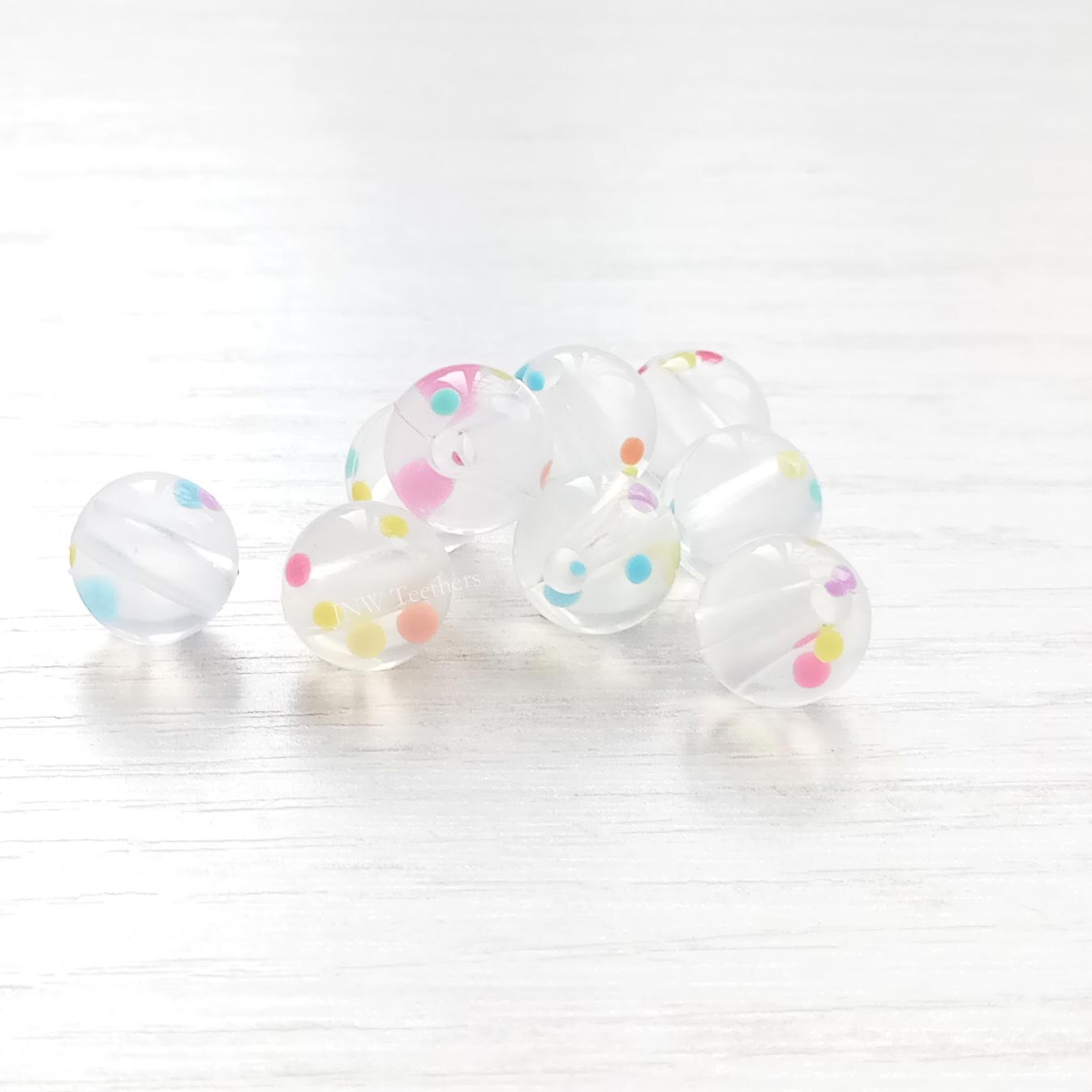 17 mm klares Konfetti-Sechseck