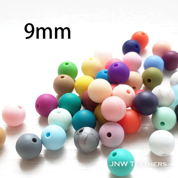 100pcs 9mm Silicone Round Beads #1 to #63