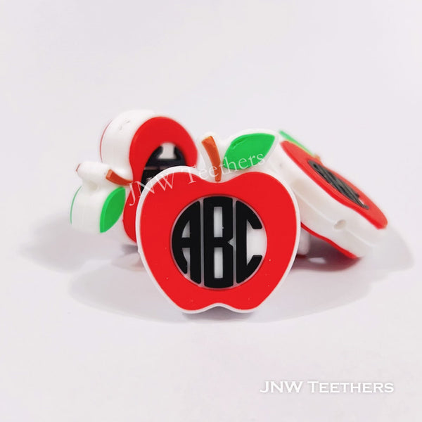 ABC apple silicone focal beads