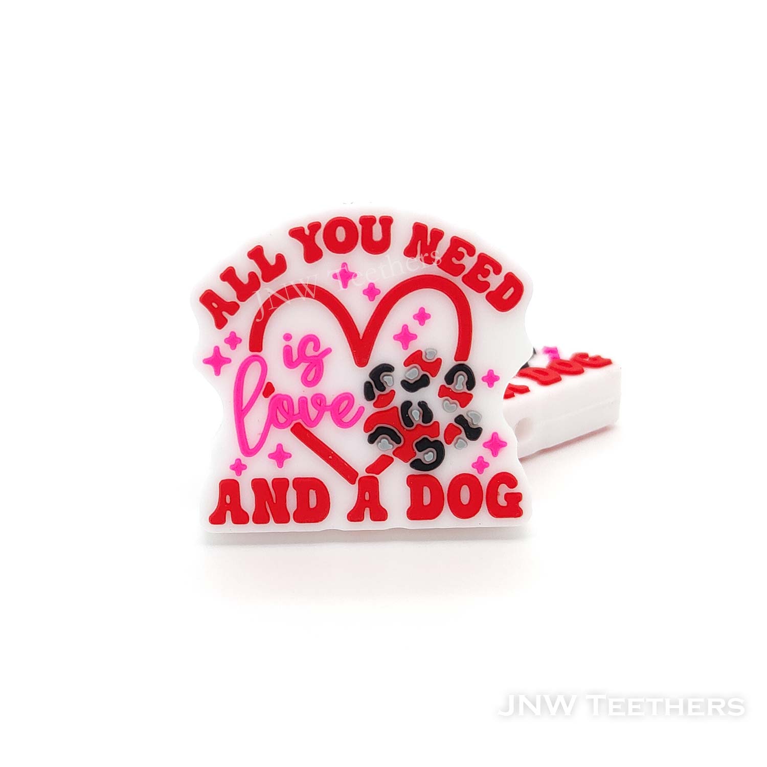 All you need is love and a dog silicone focal beads