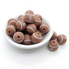 15mm American Football Silicone Print Round Beads