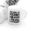 And here we fucking go again I mean good morning printed coffee mug silicone beads wholesale
