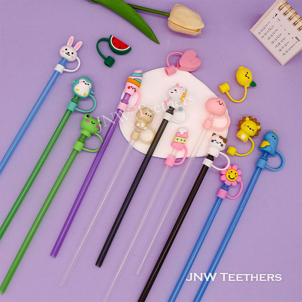 Animals Silicone Straw Topper Covers