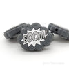 Boom silicone focal beads gray