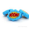 Boom silicone focal beads sky blue