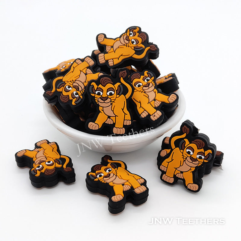 Baby Lion silicone focal beads