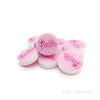 Barbie printed silicone round beads pink