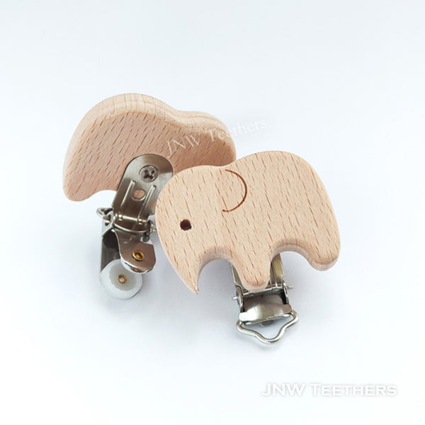 Elephant Engraved wooden clip