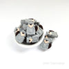 Beaver silicone focal beads gray