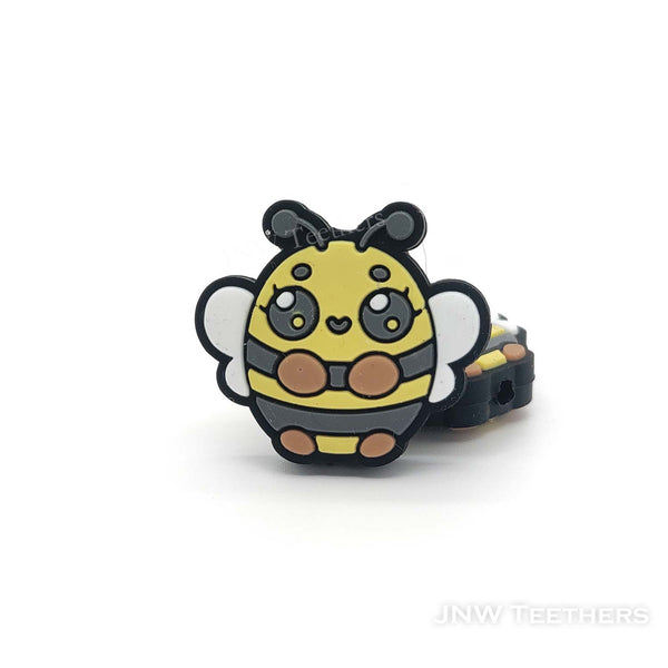 Honey bee silicone focal beads