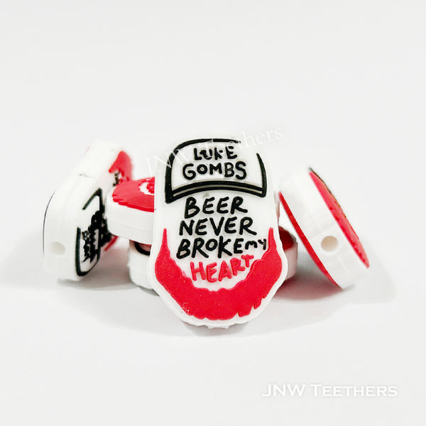 Beer never broke my heart silicone focal beads