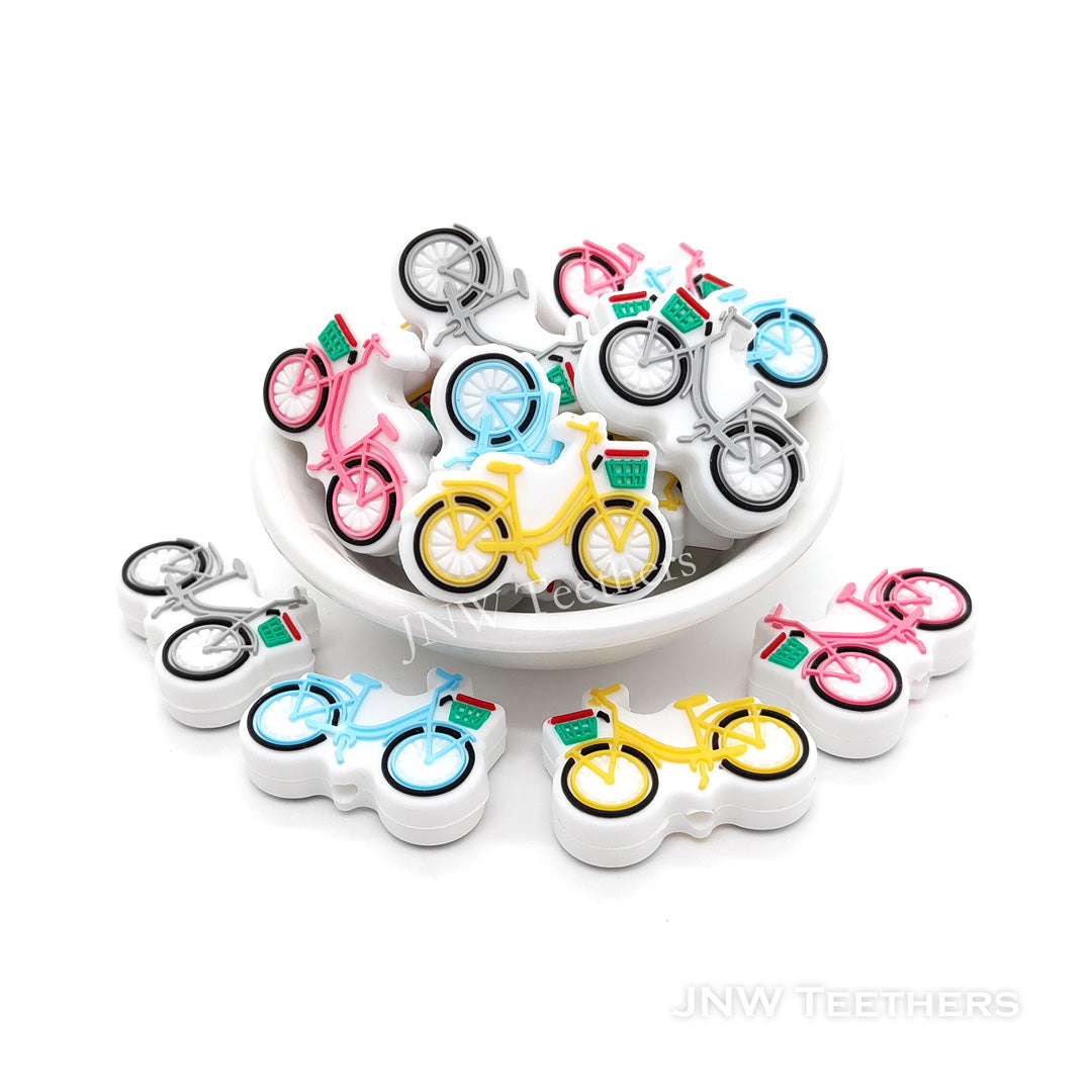 Bicycle silicone focal beads