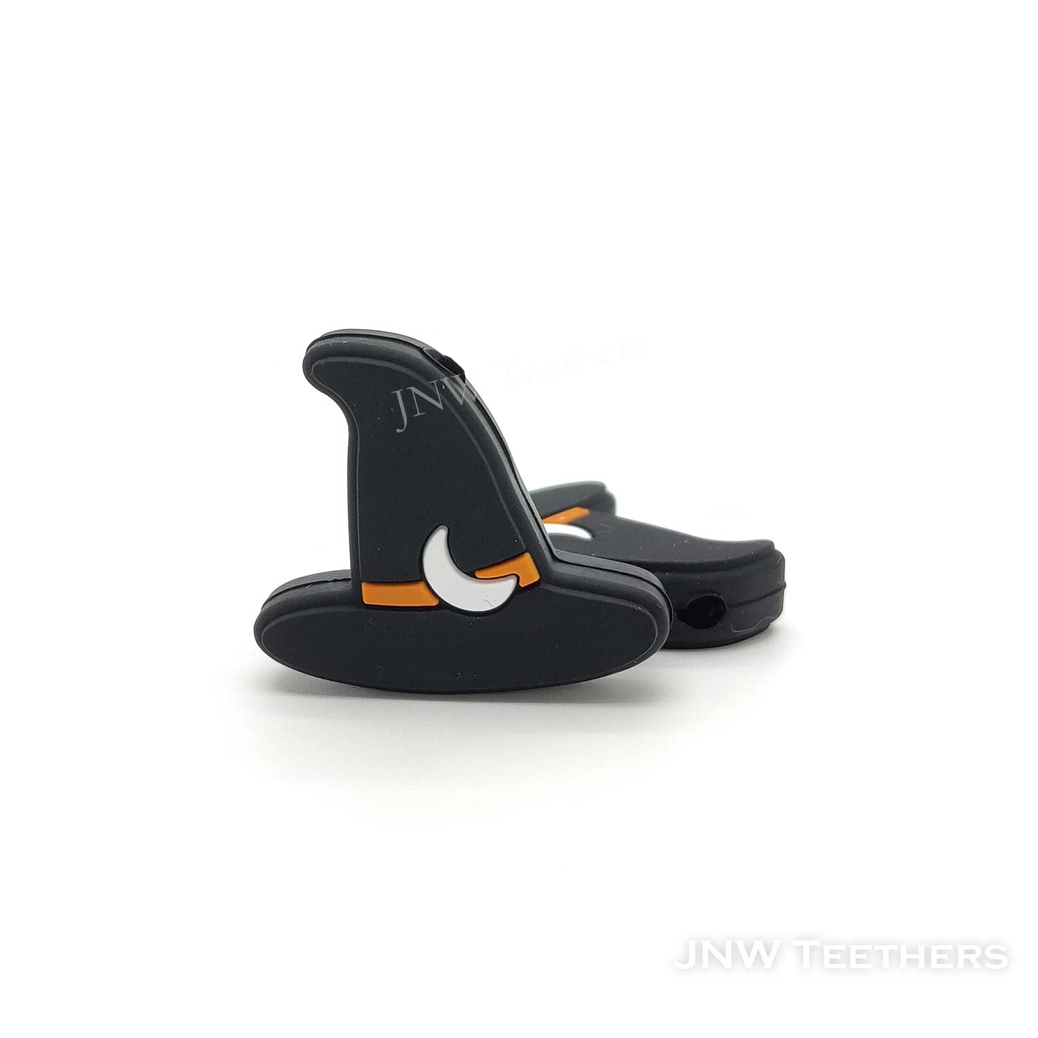 Black witch hat silicone focal beads