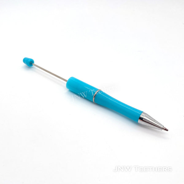 macaron blue plastic beadable pen