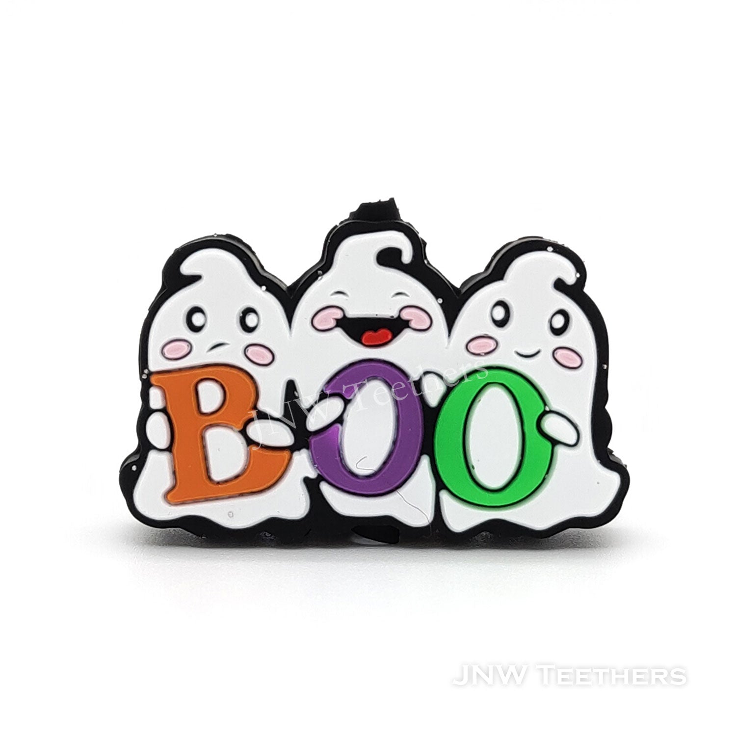 Boo Halloween ghosts silicone focal beads