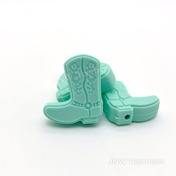 Boots Silicone Beads Mint