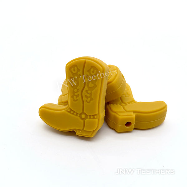 Mustard Boots Silicone Beads
