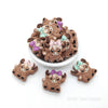 Bowknot highland cow girl silicone focal beads