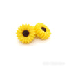 Bright Yellow 20mm Mini Daisy Silicone Focal Beads