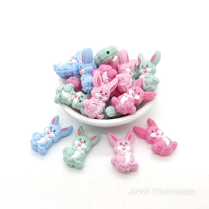 Pack 5 Bunny Silicone Focal Beads