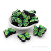 Butterfly silicone focal beads green
