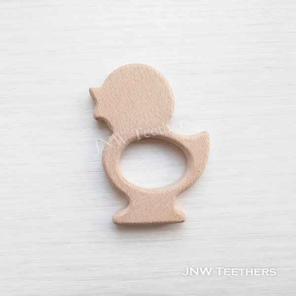 Duck wooden teether