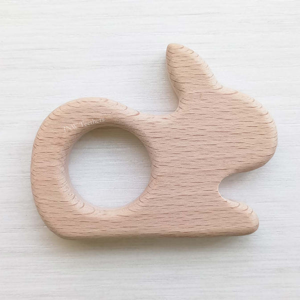 5pcs Rabbit-Wood Pendants