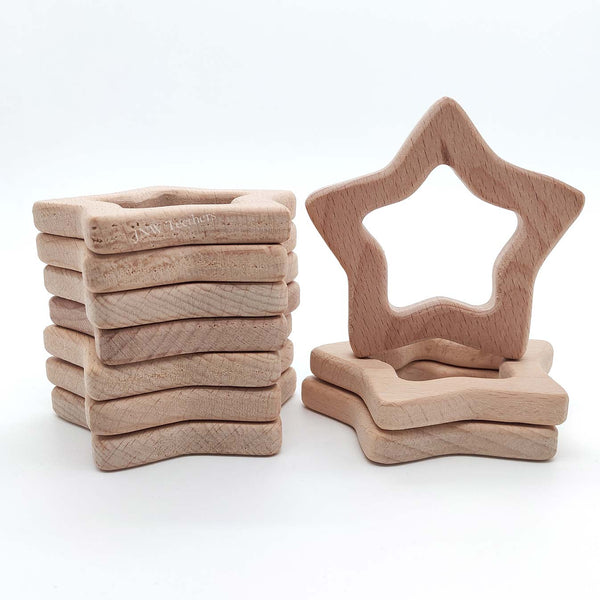 5pcs Lucky star-Wood Pendants