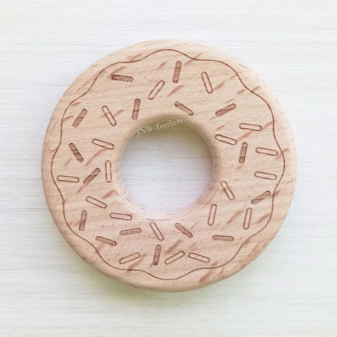 5pcs Donut ring Wood Pendants
