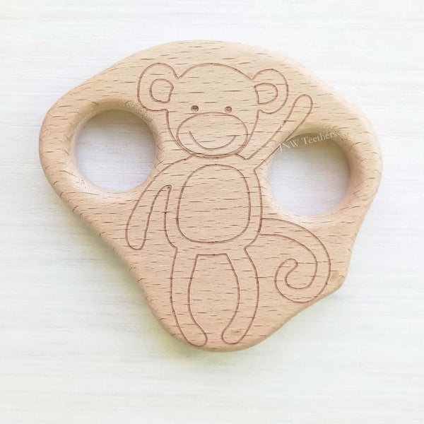 5pcs Monkey-Wood Pendants