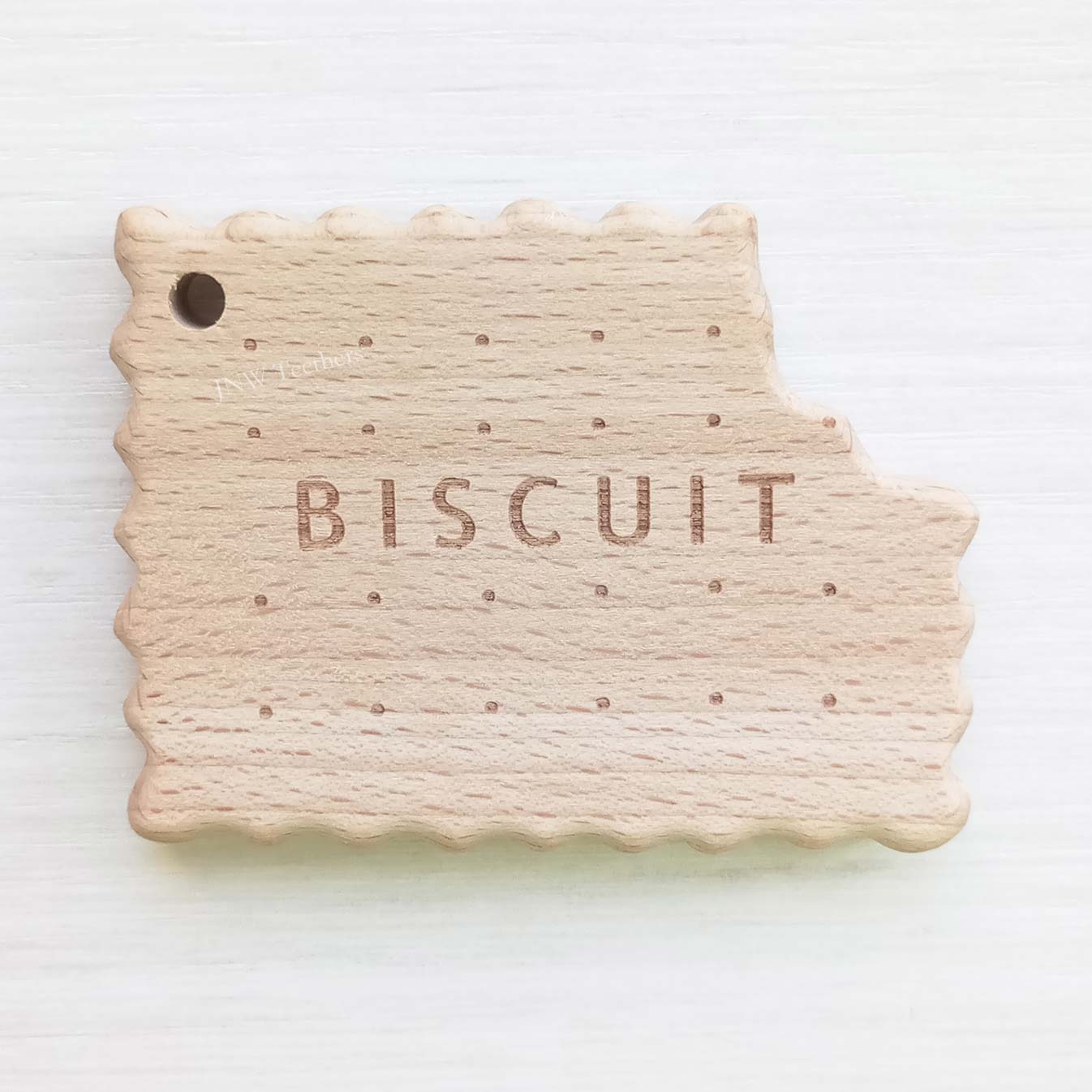 5pcs  Biscuit-Wood Pendants