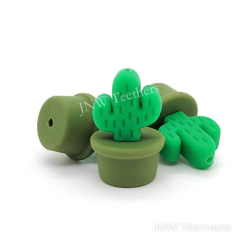 Cactus Potted Plant Silicone Beads