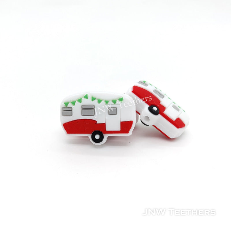 Red Camper silicone focal beads