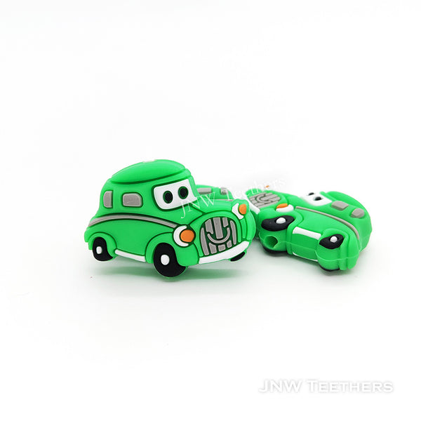 Green  Vintage Car Silicone Focal Beads