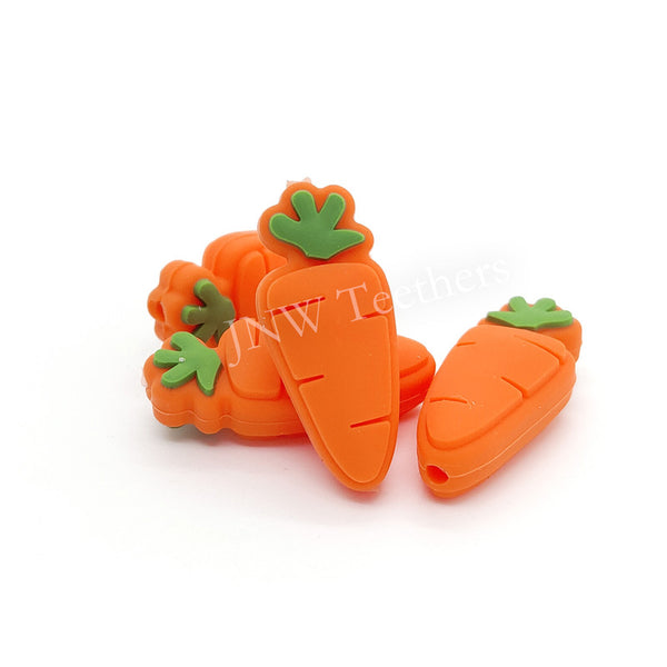 Easter carrot silicone focal beads