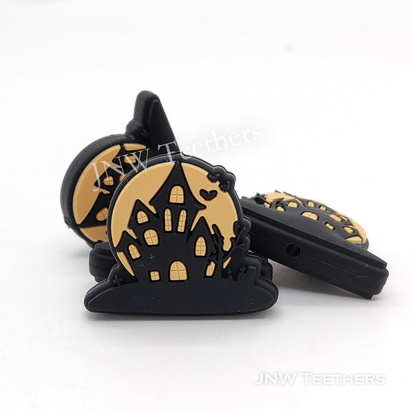  Halloween Castle silicone focal beads