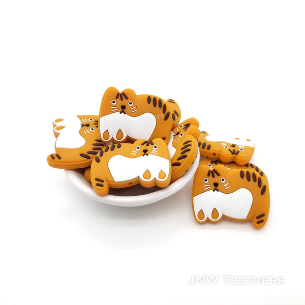 Pack 5 Cat Silicone Focal Beads