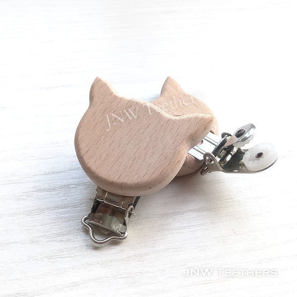 Pendentifs en bois de hêtre - Tête de chaton