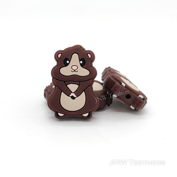 Chocolate Guinea Pigs silicone beads