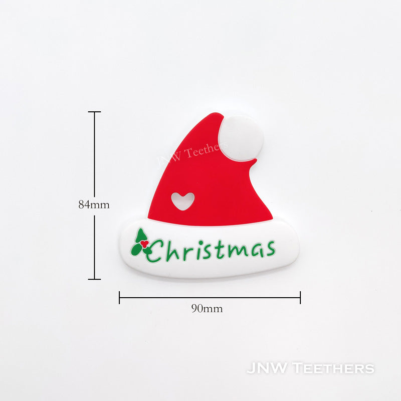christmas hat silicone teether