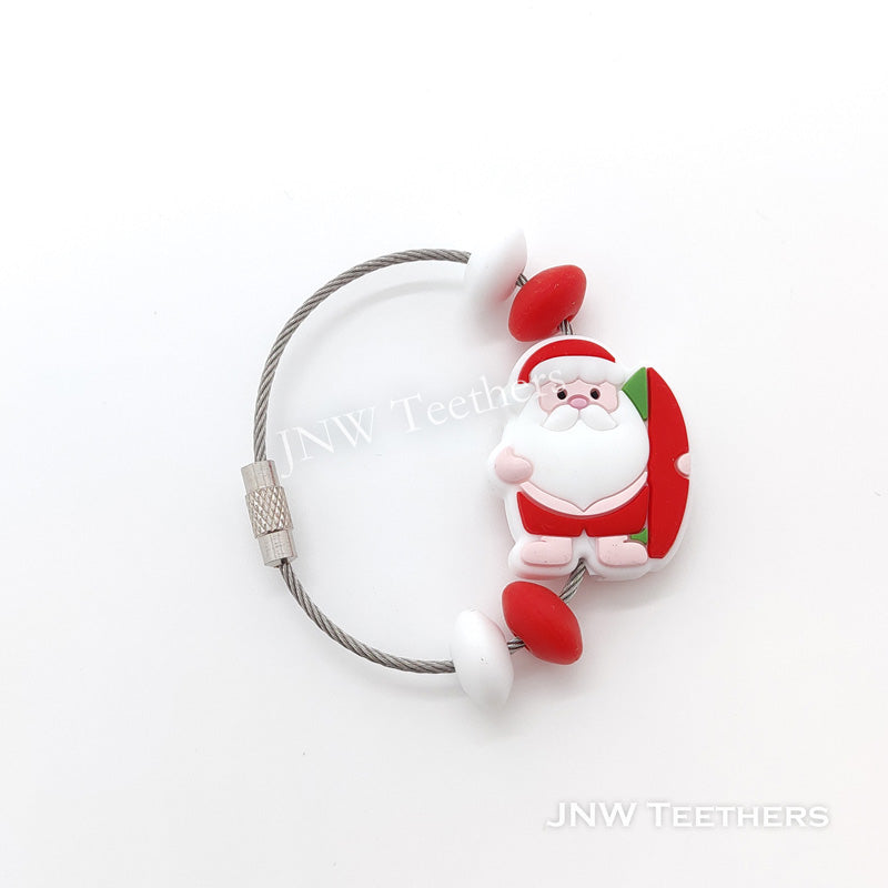 Christmas Santa Focal Bead Wire Tags DIY Kit