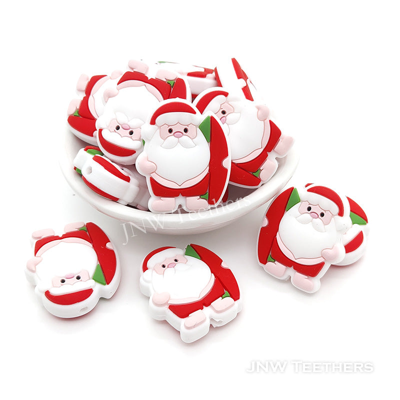 Christmas Santa Claus silicone focal beads