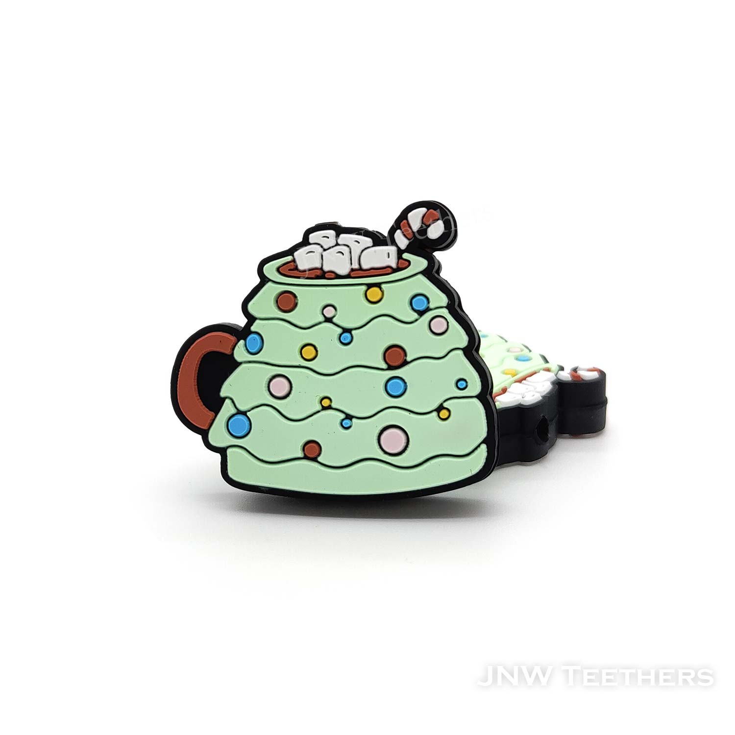 Christmas tree coffee mug silicone focal beads