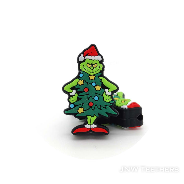 Christmas tree auit Grinch silicone focal beads