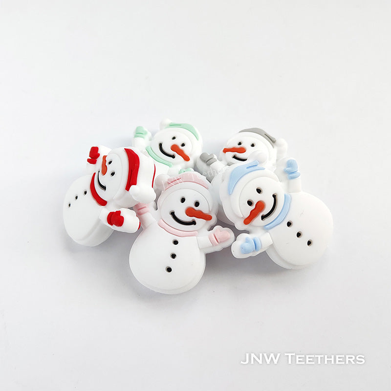 Snowman Silicone Focal Bead