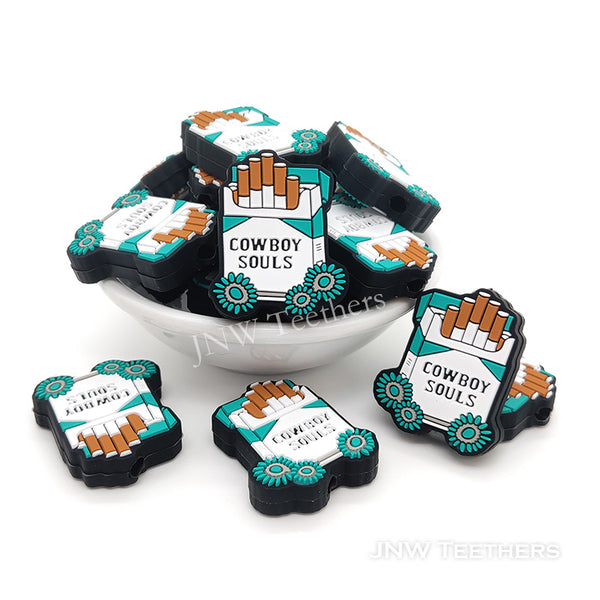 Cigarette cowboy souls silicone focal beads